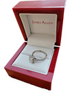 James Allen 14k White Gold Cushion Outline Pave Gallery Lab Created Diamond Ring — photo 3