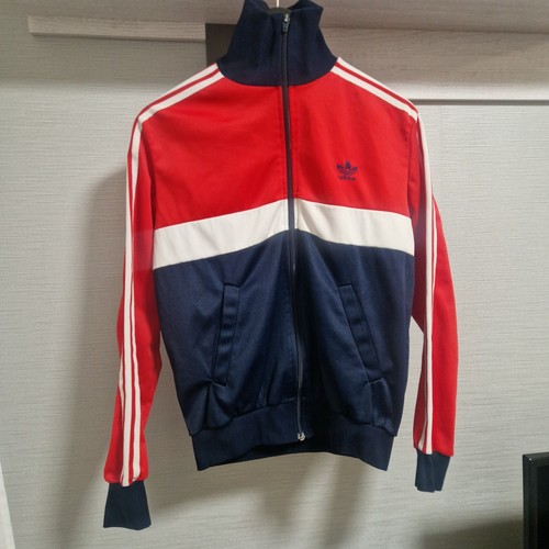 Vtg Adidas Track Jacket Full Zip Rare 80s Size M Made In England *Flaws*