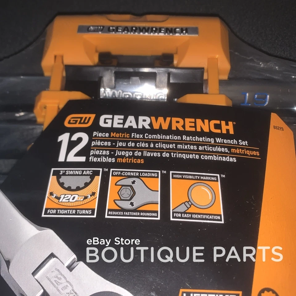 GEARWRENCH 12 pc. 120XP Spline XL Flex Head Ratcheting Metric Wrench Set 86229 - Image 4 of 4