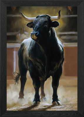 Der unbesiegte Stier gerahmtes Wandbild Poster Leinwanddruck Bild