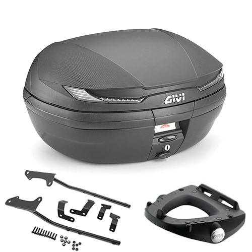 Givi V45NT Bauletto 45L Schwarz + Halter Morini 6 1/2 STR 650 2022-2023-image