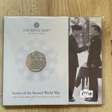 Royal Mint 2025 Stories of the Second World War Uncirculated 50p Sealed Pack NEW