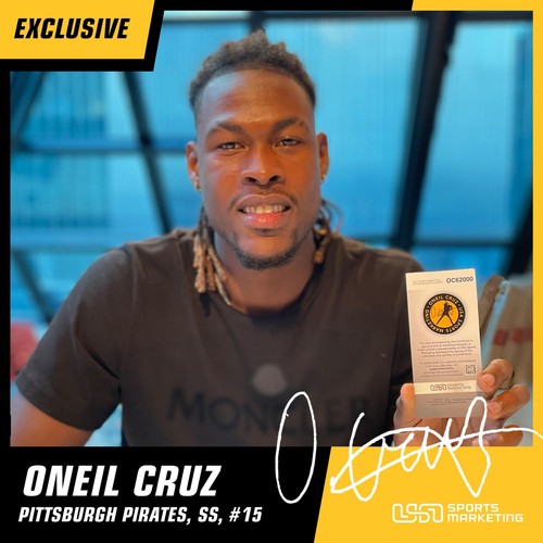 Oneil Cruz 2022 Topps Living Set Auto Card #535 Pittsburgh Pirates USASM COA - Foto 3 di 3