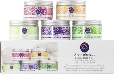 Absolute Aromas Bittersalz Badesalz Konvolut Geschenkset - 5 x 300g Stressabbau,... 