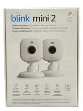 Blink Mini 2 – Plug-in Smart Security Camera, HD Night Veiw - White/Sealed