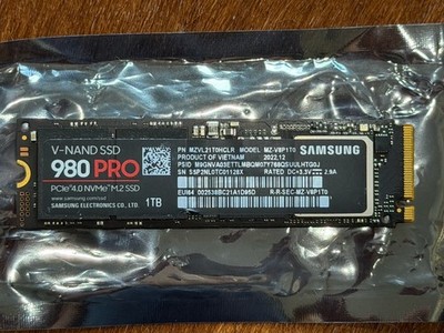 Samsung 980 PRO 1TB SSD, PCIe 4.0 x 4 M.2, M.2 2280 Internal Solid State...