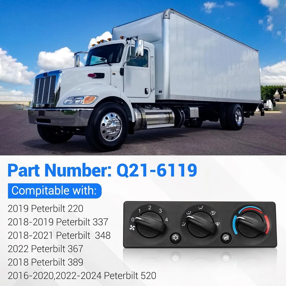 НОВАЯ совместимая панель модуля климат-контроля для грузовика Peterbilt Q21-6119 - Изображение 4 из 4