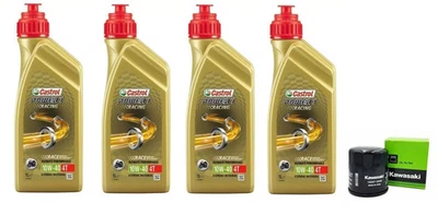 Kit Entretien Kawasaki ZX-7RR 750 Castrol RACING 10W40 Filtro Huile Originale - Photo 1/4