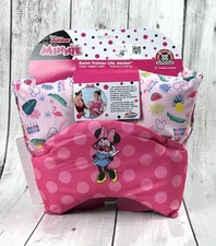SwimWays Disney Minnie Childs 33-55lbs Swim Trainer Life Jacket USCG Approved