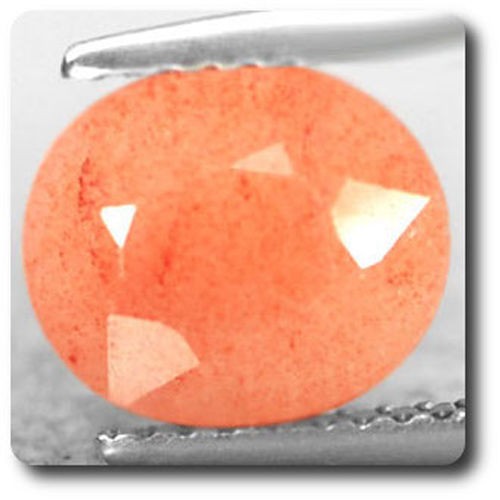 Aventurine felspath orange d'Afrique 2.60 cts à éclat scintillant pour cabochon
