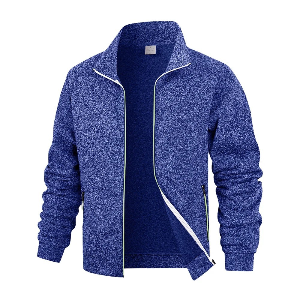 Autumn Men's Slim Fit Zip Up Fleece Jacket Warm Windproof Casual Coat Sport Gift