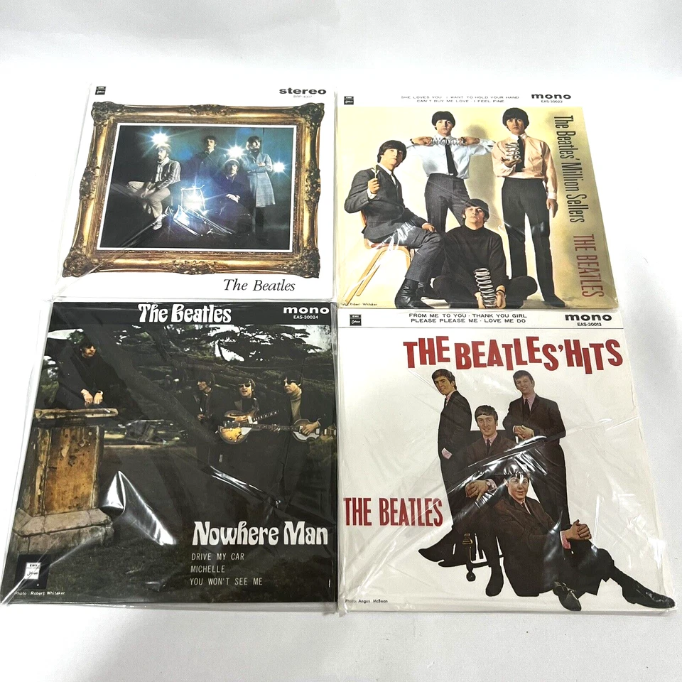 Coffret de collection EP des Beatles EP Disque vinyle cire rouge Japon Rare - Photo 2/4