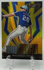 Brock Porter 2024 Panini Select Turbocharged #24 True Gold Prizm /10! Rangers