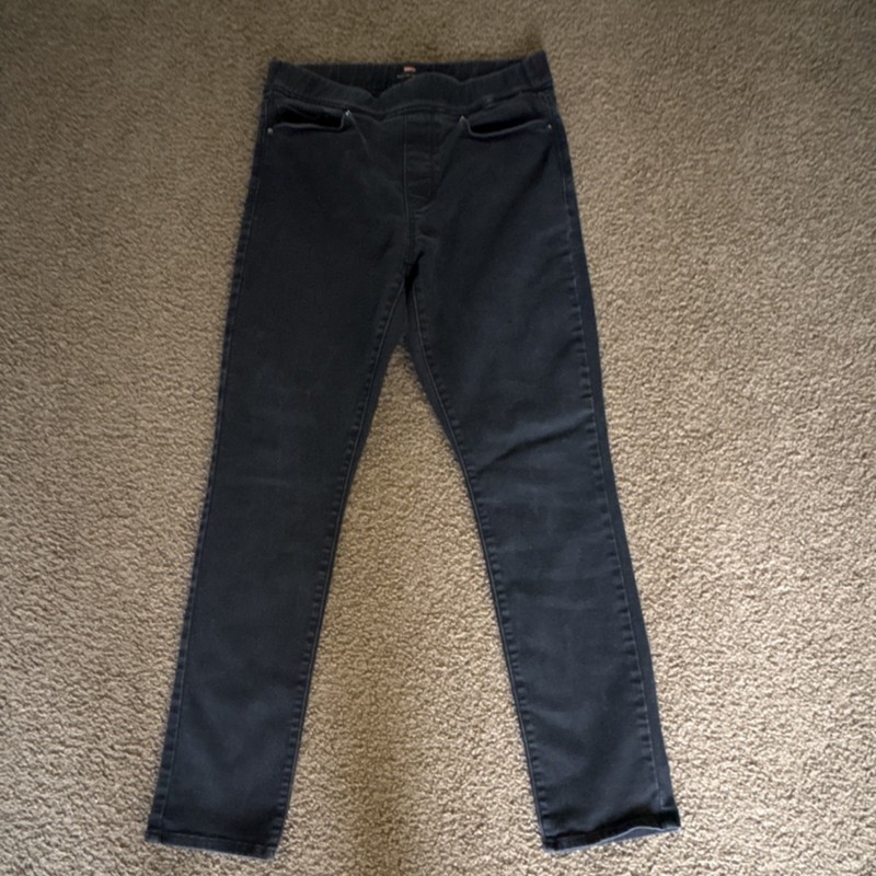 Levi's Girls Pull On Skinny Jeans Black Size 8 Casual Stretch Denim Pants