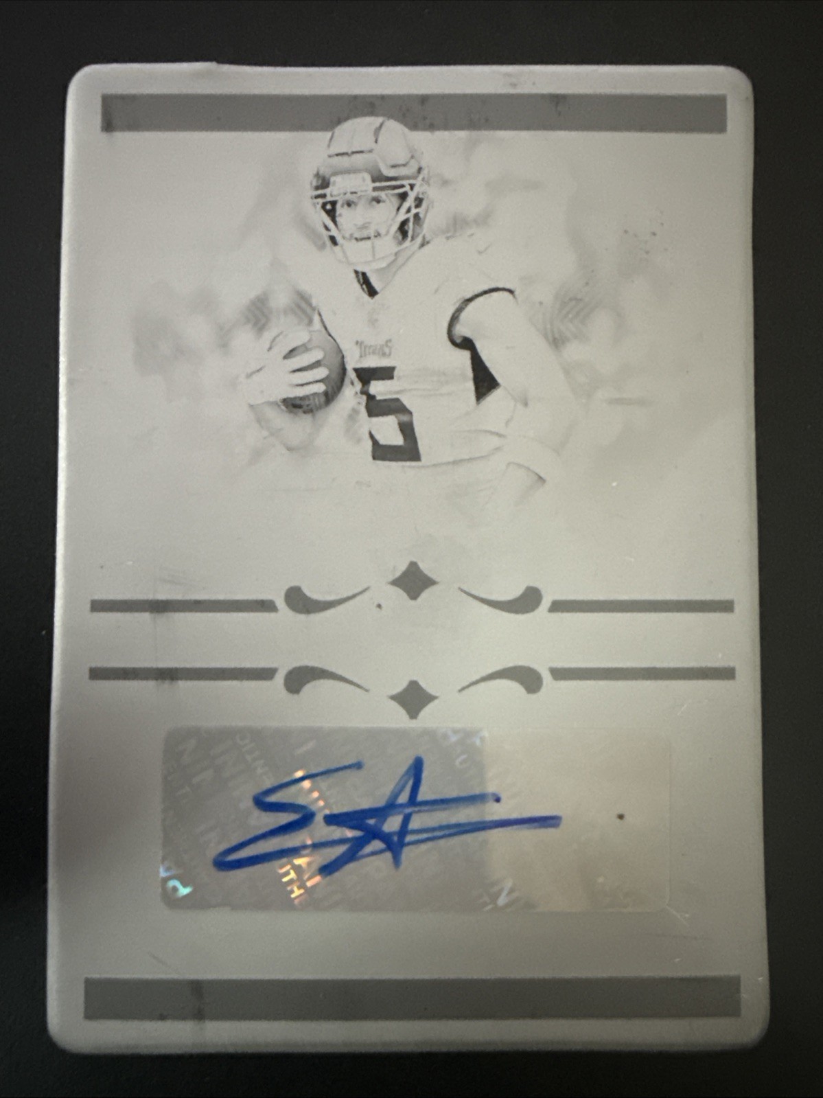 2025 Panini National Treasures - Elic Ayomanor Signatures (RC, AU) 1 Of 1 Titans