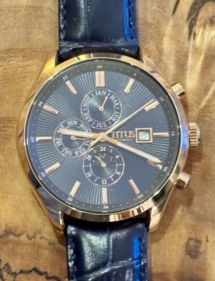 TITUS Automatik Herrenuhr | 21 Jewels | Roségold | Glasboden | Neu