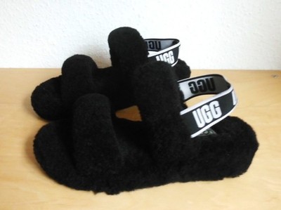 UGG Fluff Yeah Sandalen Hausschuhe Gr. 38 schwarz TOP-Zustand