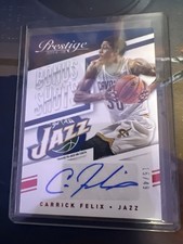 Carrick Felix Auto /49 Prestige Bonus Shots Autograph Jazz
