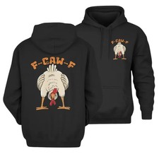 F Caw F Chicken Funny Rooster Meme Quote Hoodie, Classic Viral Meme Rooster Pull