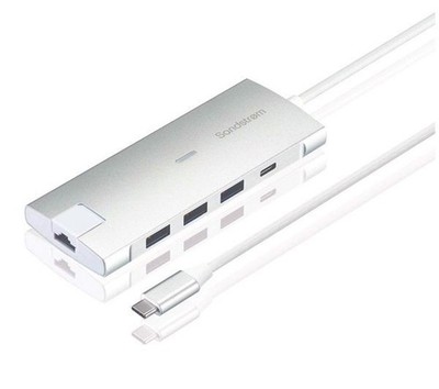 SANDSTROM SMHBCPD21 8-Port USB Type-C Connection Hub