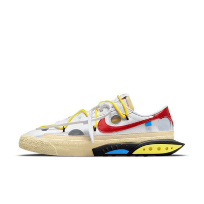 Nike Off-White x Blazer Low White University Red Men's size 9 - DH7863 100