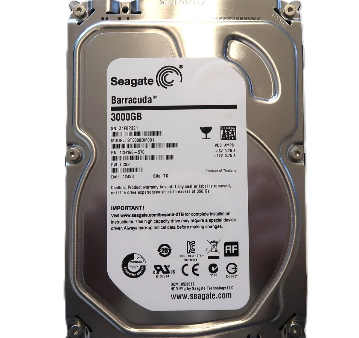 Seagate Barracuda St3000dm001 3tb for sale | eBay