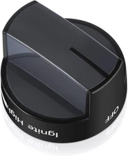 W10339442 Gas Stove Knob, Cooktop Surface Burner Control Knobs Black Replacement