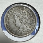 Netherlands - 25 Cents 1919 - Wilhelmina, Silver, Nice Quality, great eye appeal — photo 2