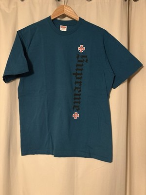 Supreme x Independent Old English Tee Blue FW17 | eBay