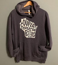 Charlie Berens Couple Two Tree Beers Mens XL Blue Hoodie No Drawstring