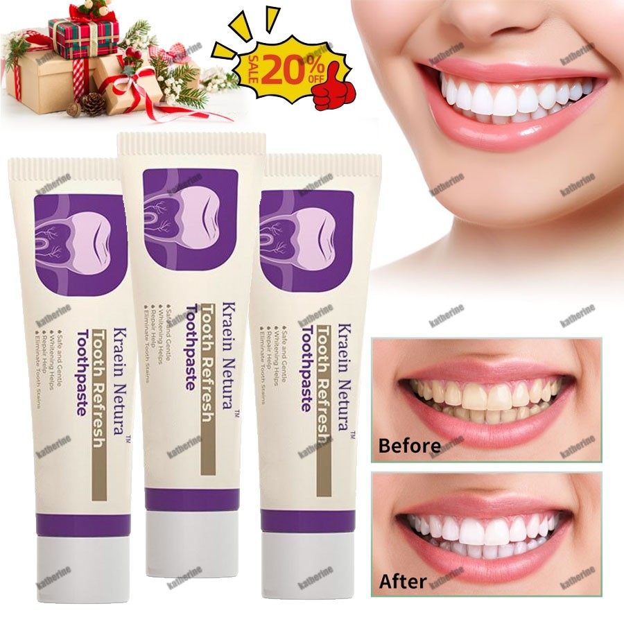 3PCS KREAIN Nature Oral Care Toothpaste for Toothacne & Sensitivity &Bad Mouth