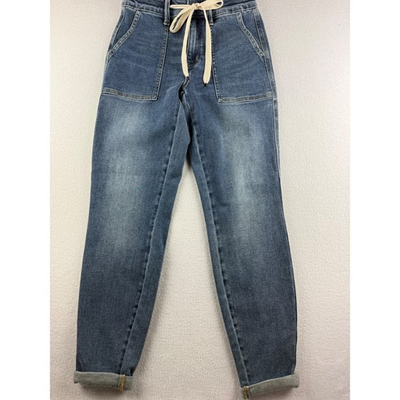 #ad Judy Blue High Waisted Jogger Jeans Medium Wash Drawstring Denim JB88779 MD 1 25 $19.79