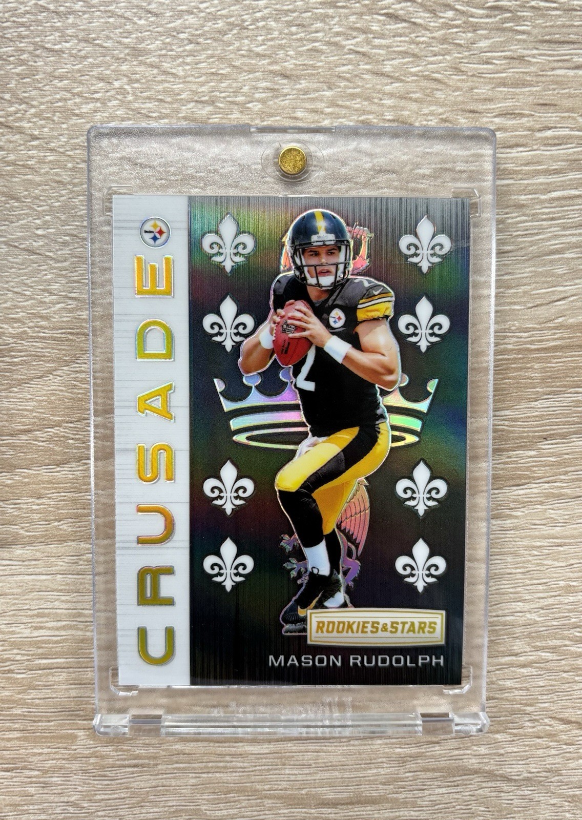 2018 ROOKIES & STARS CRUSADE Mason Rudolph BLACK PRIZM 1/1 STEELERS 1 Of 1