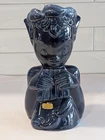 Vintage Royal Haeger Vase R971 Pan/Elf Playing Pan Flute Blue Vase *As Is*