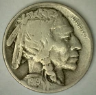 1919 S Buffalo Indian Head Nickel VG 5c Coin Very Good Circulated San Francisco