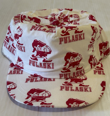 WI Pulaski Community School District Adjustable Cap Hat All Over Print Vintage