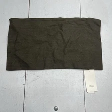 Zara Home Brown Green Cotton 12x19.5 In Throw Pillow Cover Case New