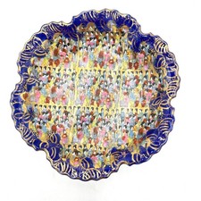 Antique Tashiro Shoten "Thousand Faces" Geishas Hand Paintedd Footed Bowl/Dish
