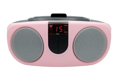 PROSCAN SRCD243 Portable CD Player with AM/FM Radio, Boombox (Pink) Pink 