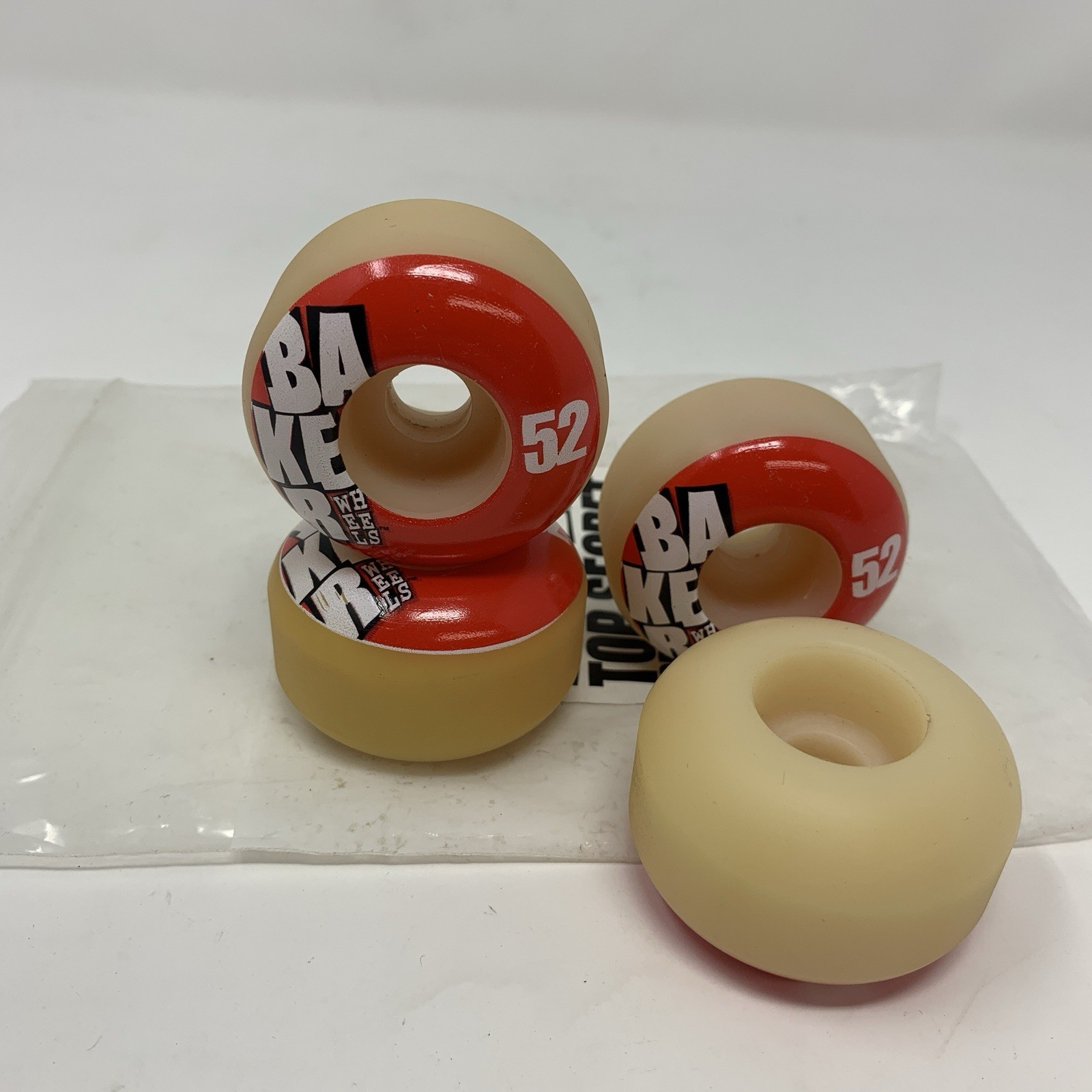 Baker Wheel Set Of 4 52mm Stacked - Red And White - Nos Open Package