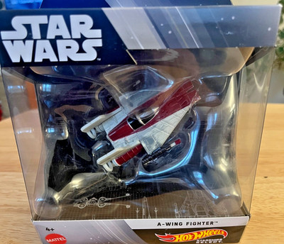 HOT WHEELS STAR WARS STARSHIPS SELECT #19. A-WING FIGHTER DIE CAST /W DISPLAY.