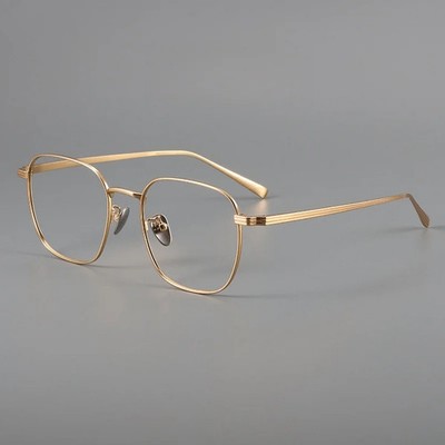 Titanium Glasses Frame Business Polygonal Square Men Glasses Frame Ultra-light 