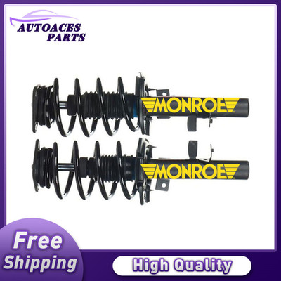 2 Monroe Quick-Strut Left+Right Front Struts Shock Coil Springs for Ford