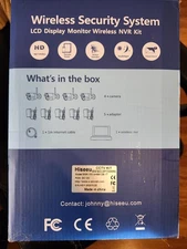 Wired home security camera system with monitor