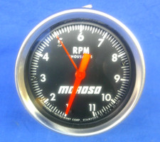 Vintage Moroso Dl-436 Racing 11000 Rpm Right Angle Cable Drive Tachometer Tell