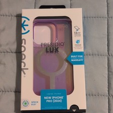 Speck New iPhone Pro (2024) Case Purple Clear...