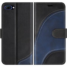 Handyhülle Schwarz PU  für Huawei Honor 10 Klapphülle Kartenfächer Schutz