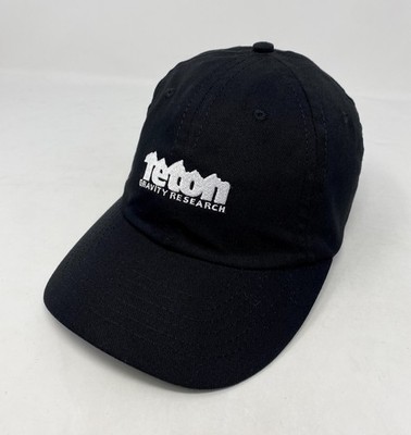 Teton Gravity Research TGR Jackson Hole Black StrapBack Baseball Hat Cap OS *New