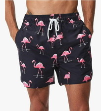 Men's XL flamingo swimming trunks