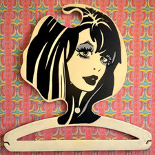 Appendiabiti Mod Face Vintage Italia BG Milano Lady Donna HTF Gotico MCM Moda 14' LEGGI